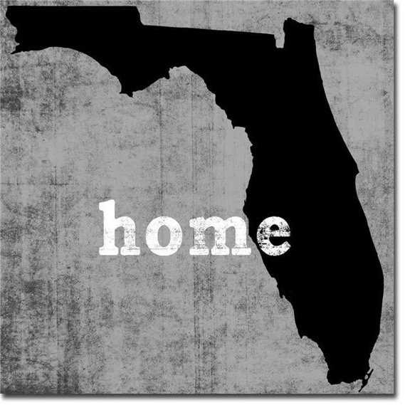 Home - Florida by Luke Wilson Premium Gallery-Wrapped Canvas Giclee Art - Ready to Hang, 30 x 30 in.