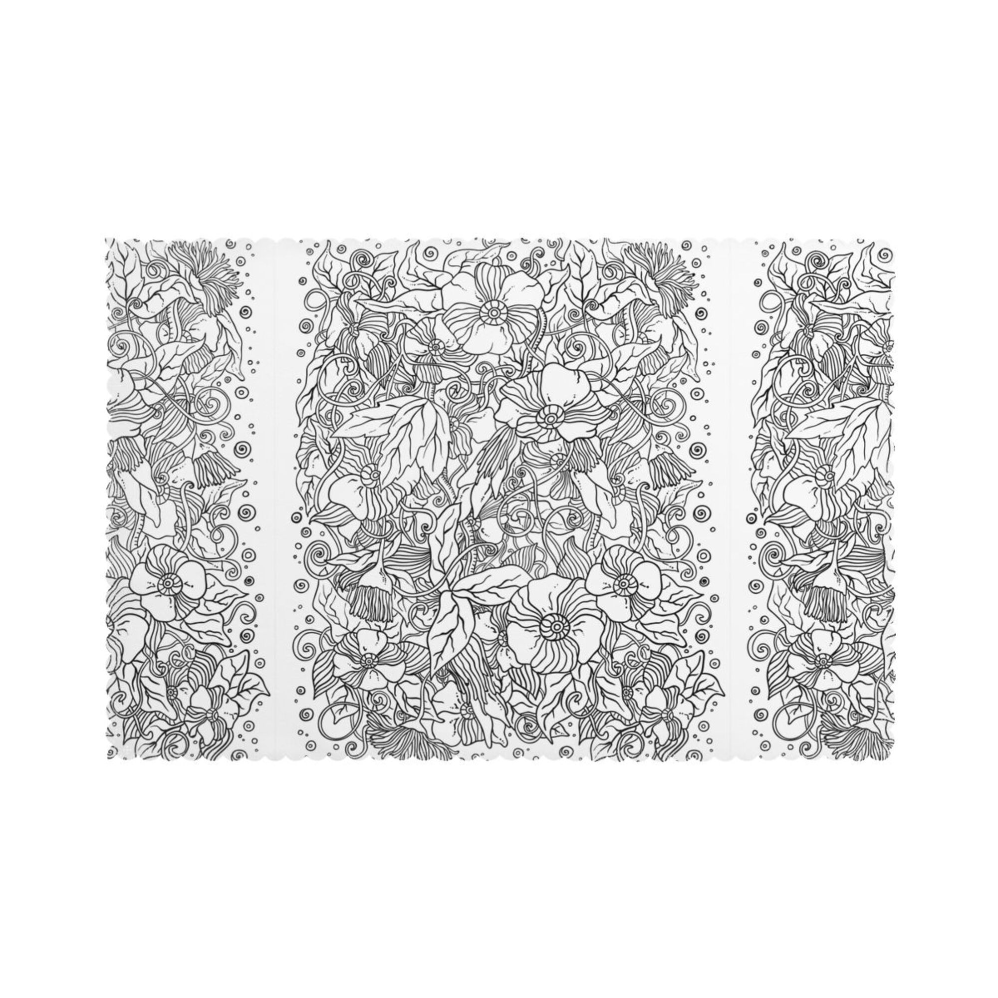 Home Flower Background Placemats Set Of 6 Washable Wipeable Place Mats