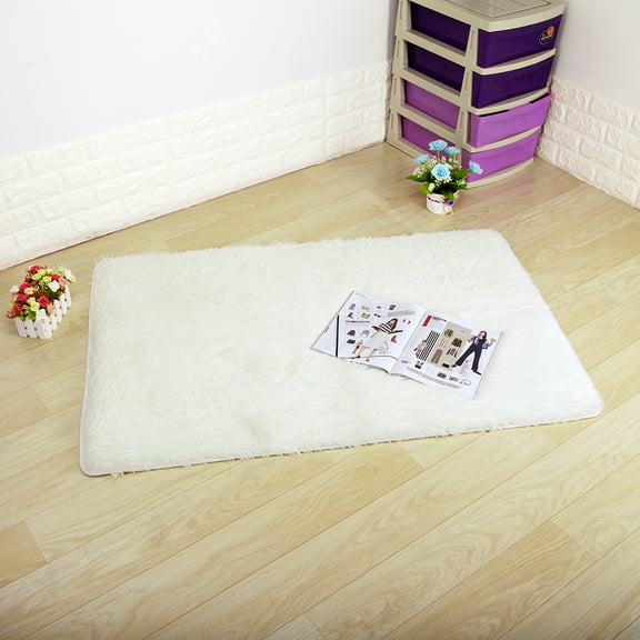 Home Fluffy Thick Soft Area Rug Indoor Living Room Bedroom Bathroom Floor Pad Bedside Carpet