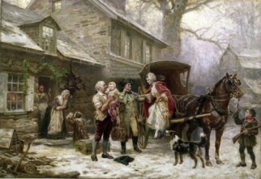 Home For Christmas 1784 Jean Leon Gerome Ferris (1863-1930 American) Canvas Art - Jean Leon Gerome Ferris (18 x 24)