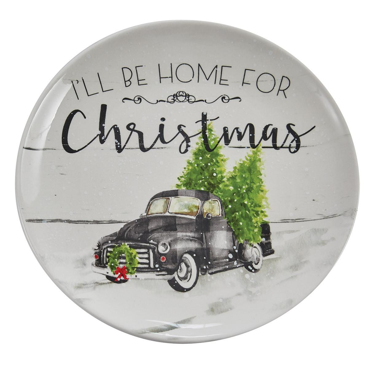 Home For Christmas Salad Plates Set of 2