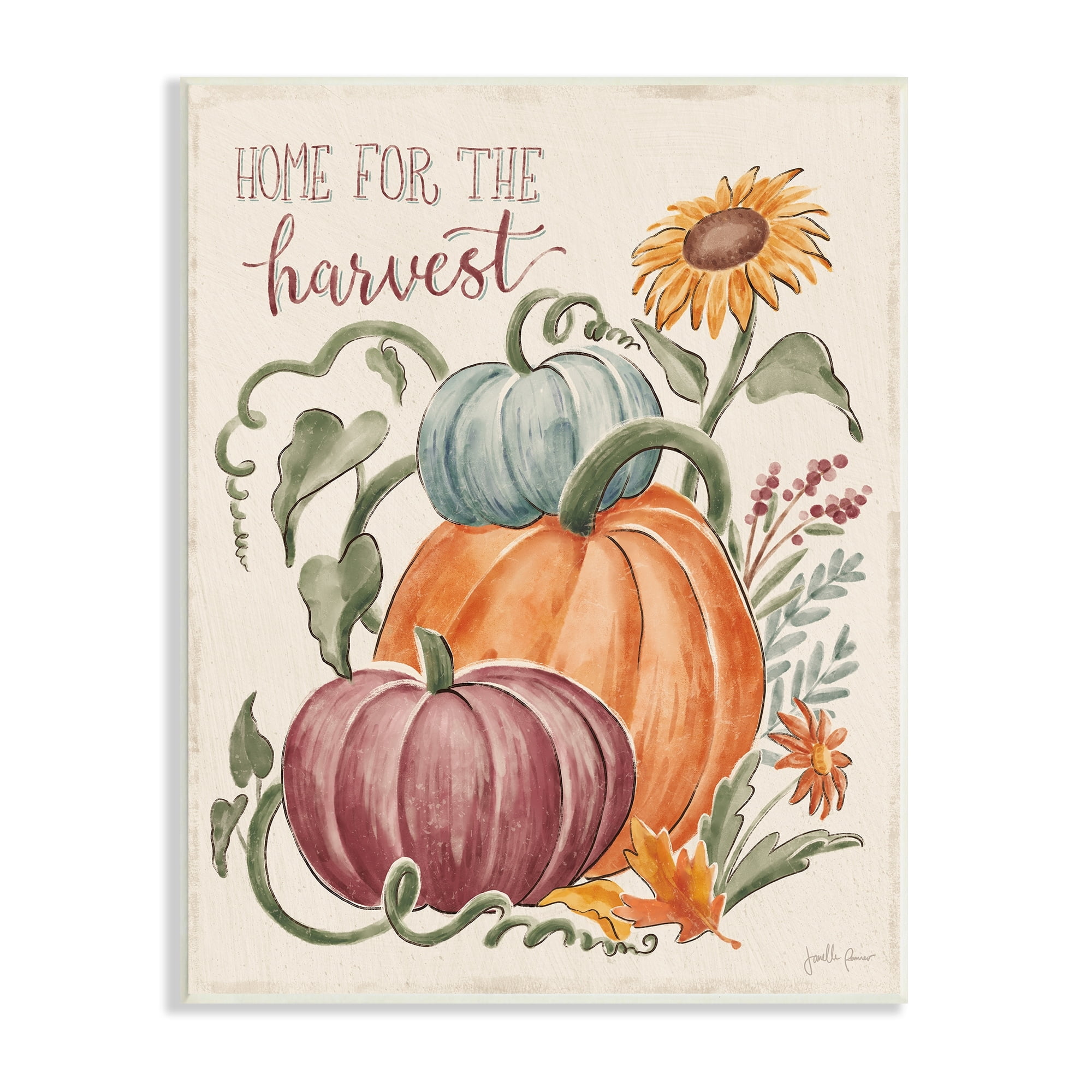 Home For Harvest Cozy Autumnal Plants Botanical Flowers Botanical & Floral Painting Unframed Art Print Wall Art