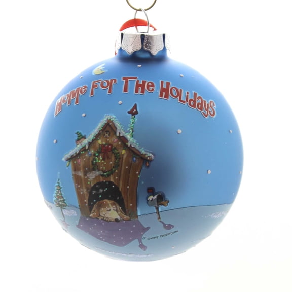 Enesco 3.75In Home For The Holidays Ornament, Glass, Gary Patterson Dog 6001944
