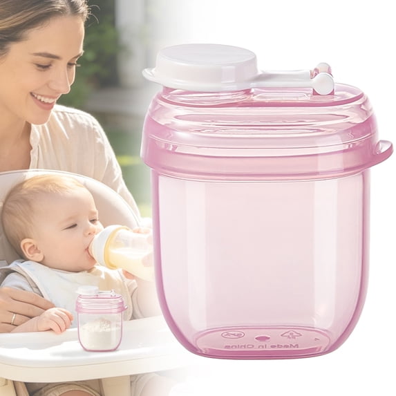 Home Formula Dispenser | Oimcto Portable Formula Dispenser Container with Scoop and Carry Handle for Travel Outdoor Activities for Baby Infant - A