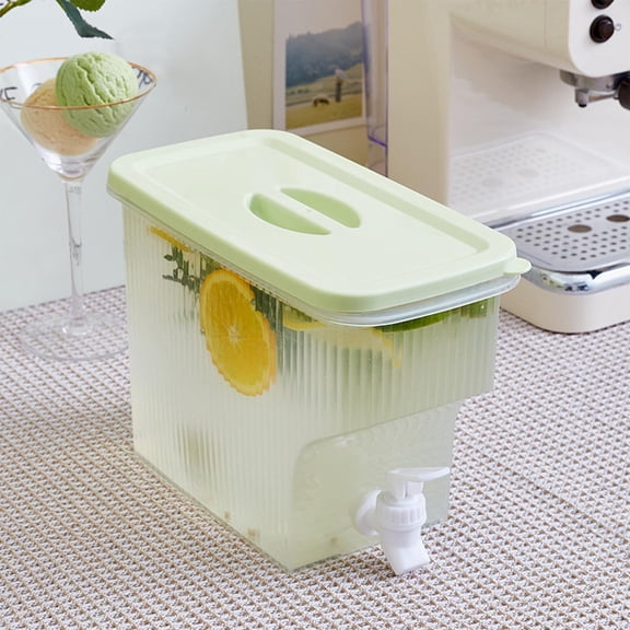 Home Fruit Tea Pot Refrigerator Cold With Faucet - Large Capacity Lemon Tea Cooler Drink Dispenser with Spigot for Iced Tea Infused Water Homemade Juice Beverage Server for Kitchen Parties Family Use