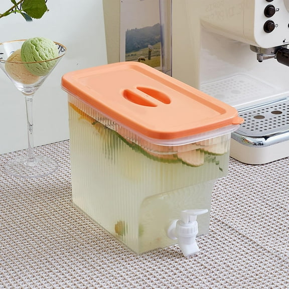 Home Fruit Tea Pot Refrigerator Cold With Faucet Large Capacity Lemon Tea Cooler Large Capacity Cold Brew Tea Pitcher with Faucet Lemon Infuser for Refrigerator Fruit Water Dispenser Home