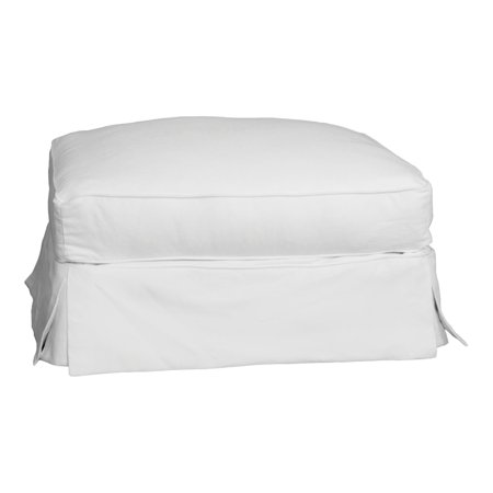 Home Furnitue Horizon Warm White Upholstered Ottoman