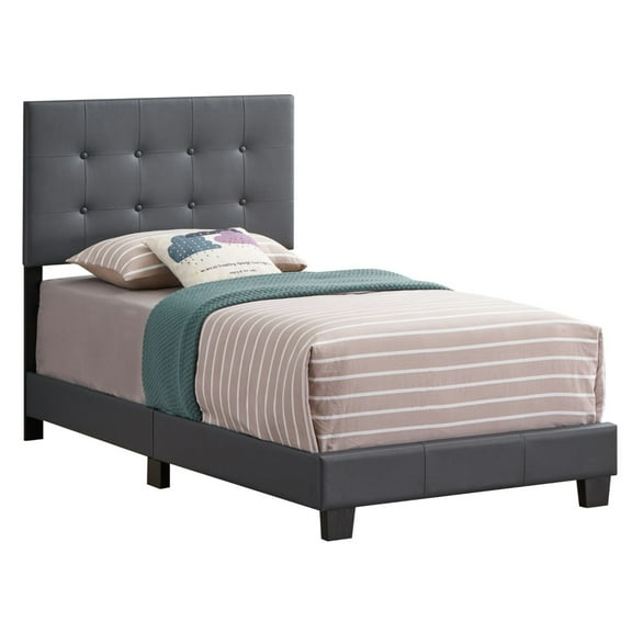 Home Furniture Caldwell Dark Grey Twin Panel Bed