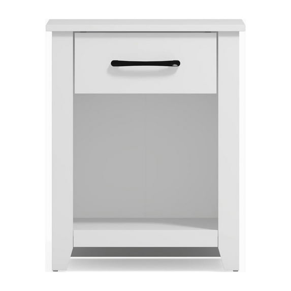 Home Furniture Gretta 1-Drawer White Nightstand (23"H X 18.7"W X 15.7"D)