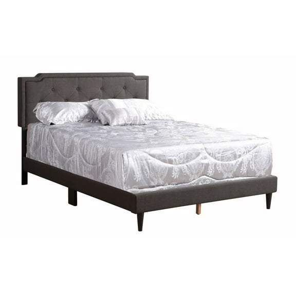 Home Furniture Indoor Deb Dark Grey Adjustable Queen Panel Bed