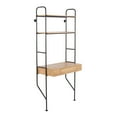 thumbnail image 1 of Home Furniture Lean Industrial Desk In Black Painted Steel, Wood And Brown, 1 of 7