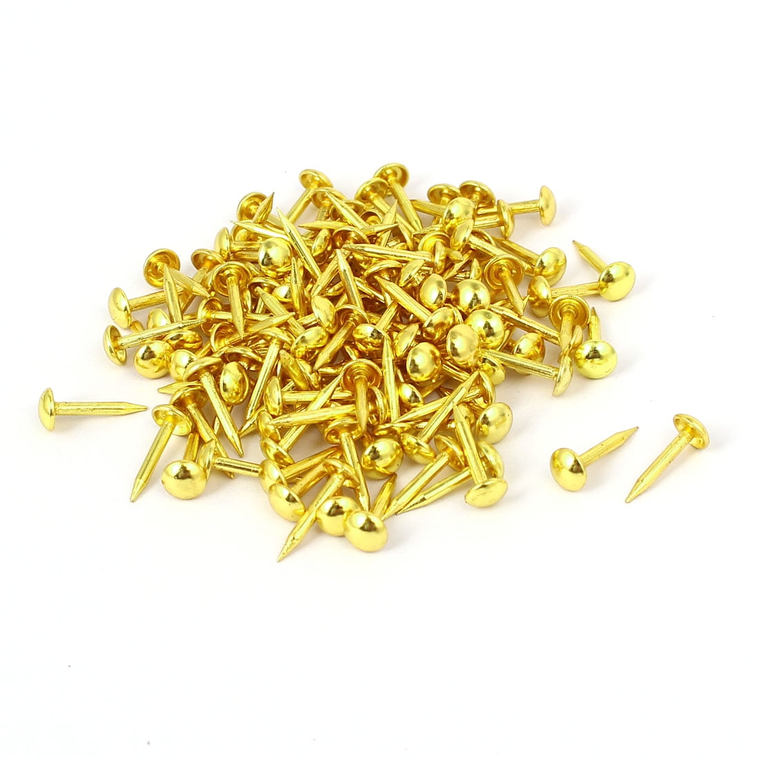 Home Furniture Upholstery Thumb Tack Nail Push Pin Gold Tone 5mm x 12mm 120pcs
