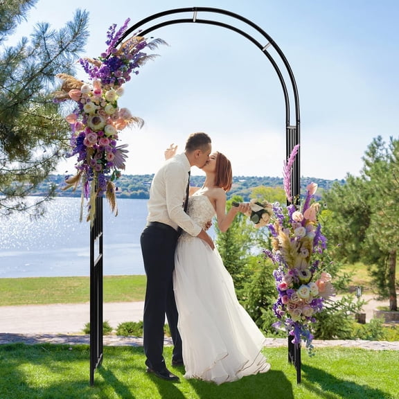 EasingRoom 7FT Vinyl Garden Arbor Arch, Outdoor Trellis, Patio Rose ...
