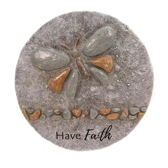 Home & Garden Butterfly Pebble Stepping Stone Landscape Have Faith 12535.