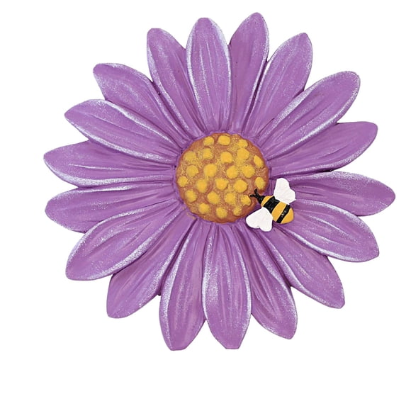Home & Garden Bee/Flower Stepping Stone Flower Yard Decor Er67352 Purple