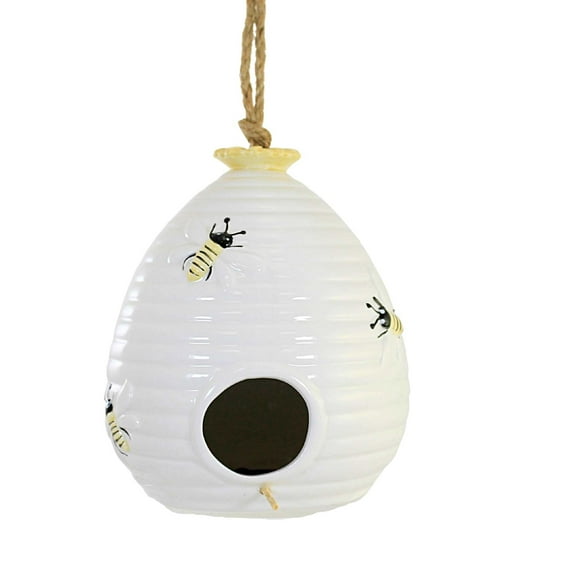 Home & Garden Beehive Bird House Dolomite Yard Decor A4330 White