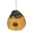 thumbnail image 1 of Home & Garden Bird Birdhouse Polyresin Hanging Yard Decor D2841 Brown, 1 of 3