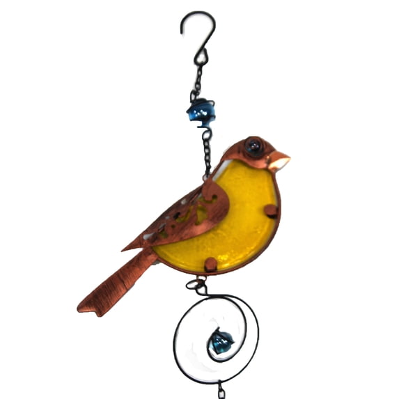Home & Garden Bird Wind Chime Metal Yard Decor Music 50535710 Yellow