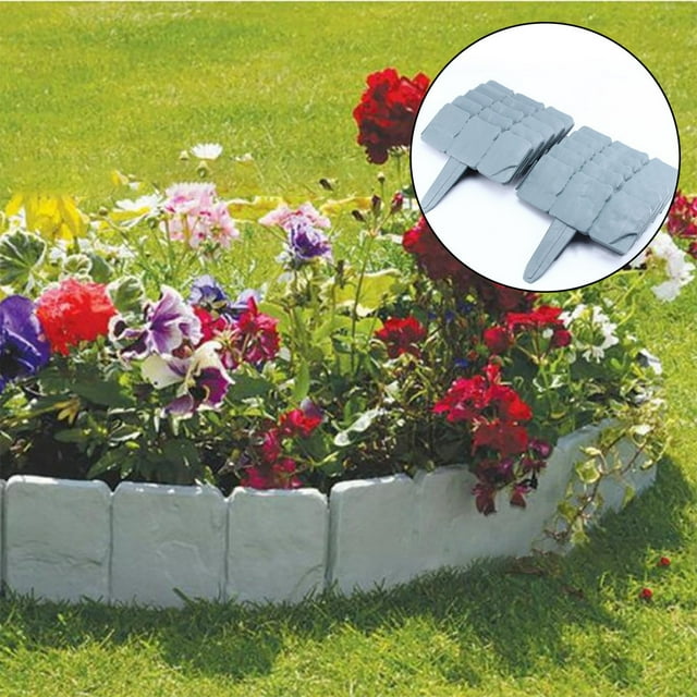Home Garden Border Edging Fence Stone Lawn Yard Flower Bed Outdoor