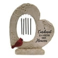 thumbnail image 1 of Home & Garden Cardinal Windchime Polyresin Heart Bereavement Er65322 Heaven, 1 of 3