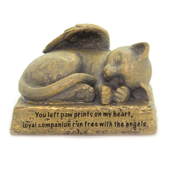 Home & Garden Cat With Wings Polyresin Statue Bereavement 12879