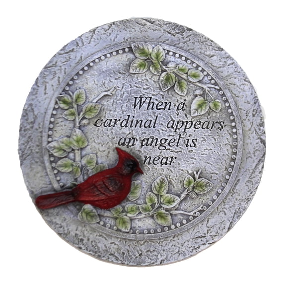Home & Garden Cardinal Blessing Stone Polyresin Bereavement Red Bird 13233