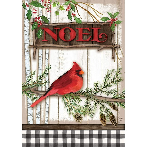 Home & Garden Cardinal Noel Flag Polyester Double Sided 4421Fm
