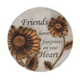 thumbnail image 1 of Home & Garden Friends Leave Footprints Stone Polyresin Heart Flowers 12067, 1 of 2