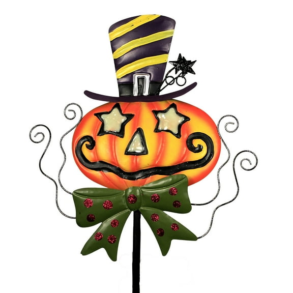 Home & Garden Glow In The Dark Jack-O-Lantern Halloween Spiders Stars 47M3446 Green