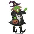 thumbnail image 1 of Home & Garden Green Witch Metal Halloween Trick Or Treat 31832103, 1 of 3