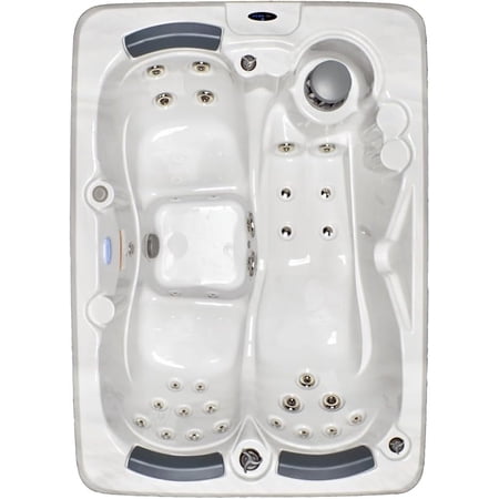 Home & Garden HG38 3-Person Hot Tub with 38 Therapy Jets and Digital Controls – Sterling or White Acrylic Interior and Mocha Exterior Cabinet - Ideal for Backyard Relaxation and Hydrotherapy