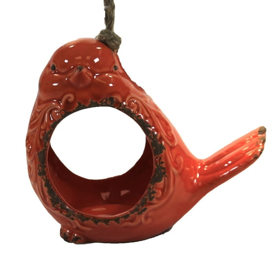 Home & Garden Hollow Hanging Bird Feeder Spring Rustic Bright A5797 Orange