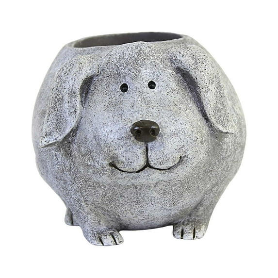 Home & Garden Mini Dog Pudgy Planter Garden Porch Patio Herbs Flower 12514 .