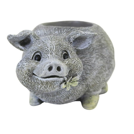 Home & Garden Mini Pig Pudgy Planter Patio Porch Spring Summer Plant 12515 .