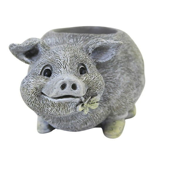 Home & Garden Mini Pig Pudgy Planter Patio Porch Spring Summer Plant 12515 .