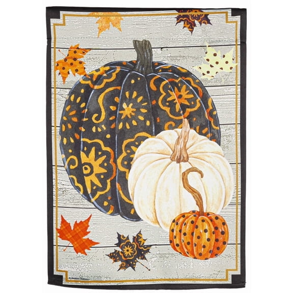Home & Garden Pattern Pumpkins / Leaves Flag Thanksgiving Fall 14S10433