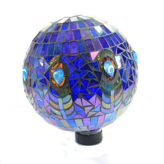 Home & Garden Peacock Mosaic Globe Glass Gazing Ball Yard Decor 8243