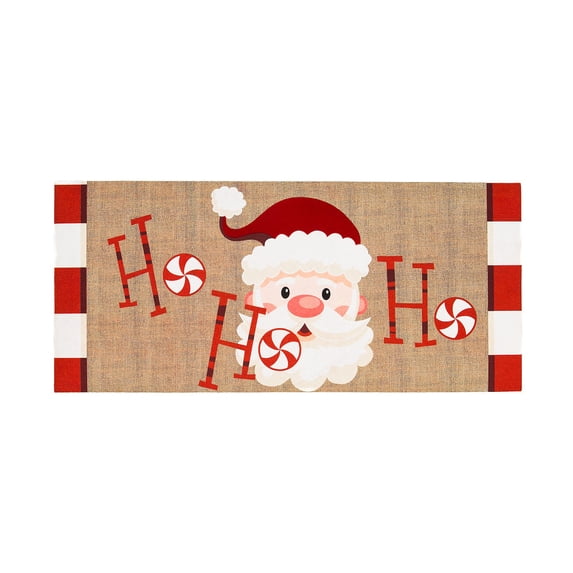 Home & Garden Santa Ho Ho Ho Insert Mat Rubber Christmas Peppermint 431138Bl