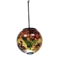 thumbnail image 1 of Home & Garden Solar Crackle Glass Globe Hanging Botanical Brights 2Sp6750 Orange, 1 of 3