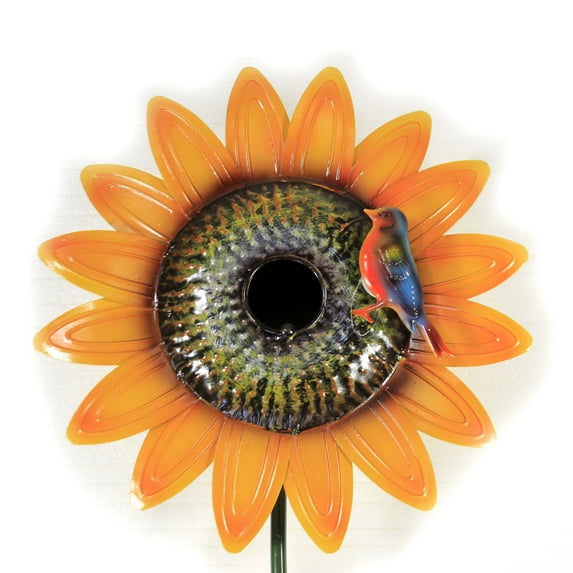 Home & Garden Sunflower Bird House Metal Yard Decor Flower Nest Home 31835513