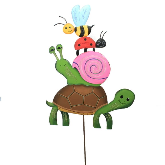 Home & Garden Turtle & Bug Stack Metal Ladybug Bee Snail S21039