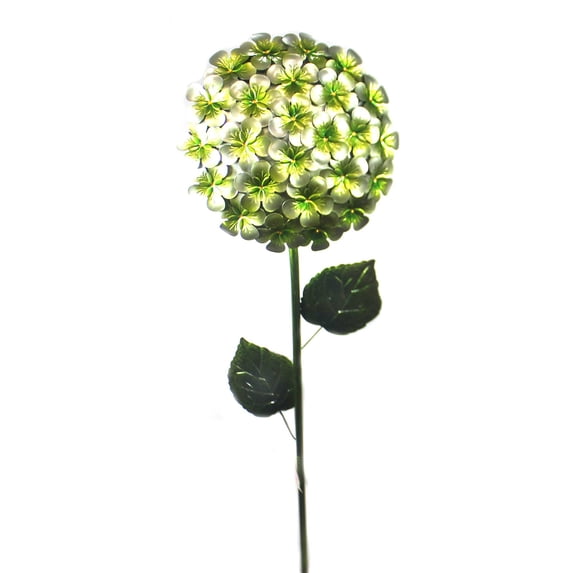Home & Garden White Hydrangea Stake Metal Garden Accent Flower 11229