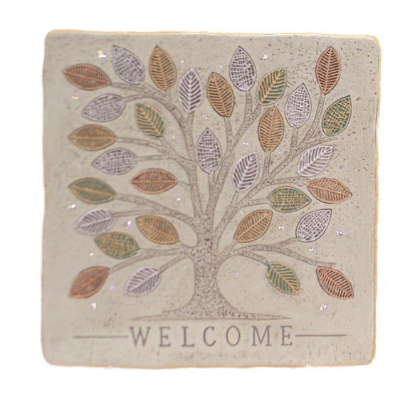 Home & Garden Welcome Plaque Tree Leaves 465982