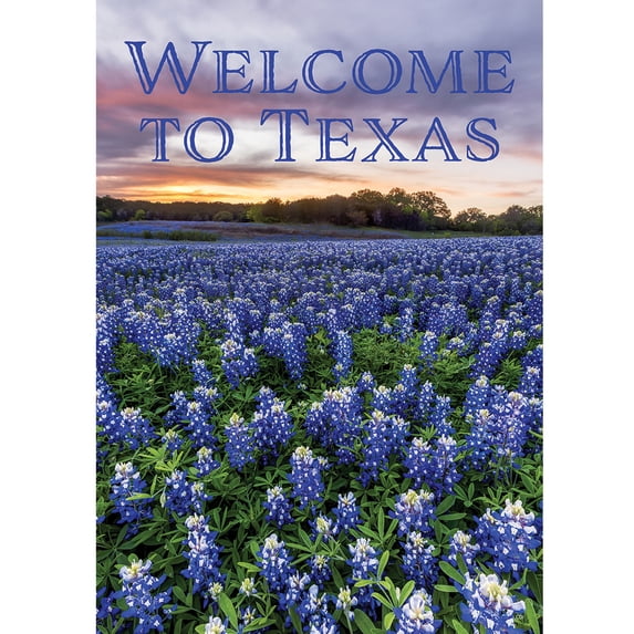 Home & Garden Welcome To Texas Garden Flag Polyester Bluebonnets 3618Fm