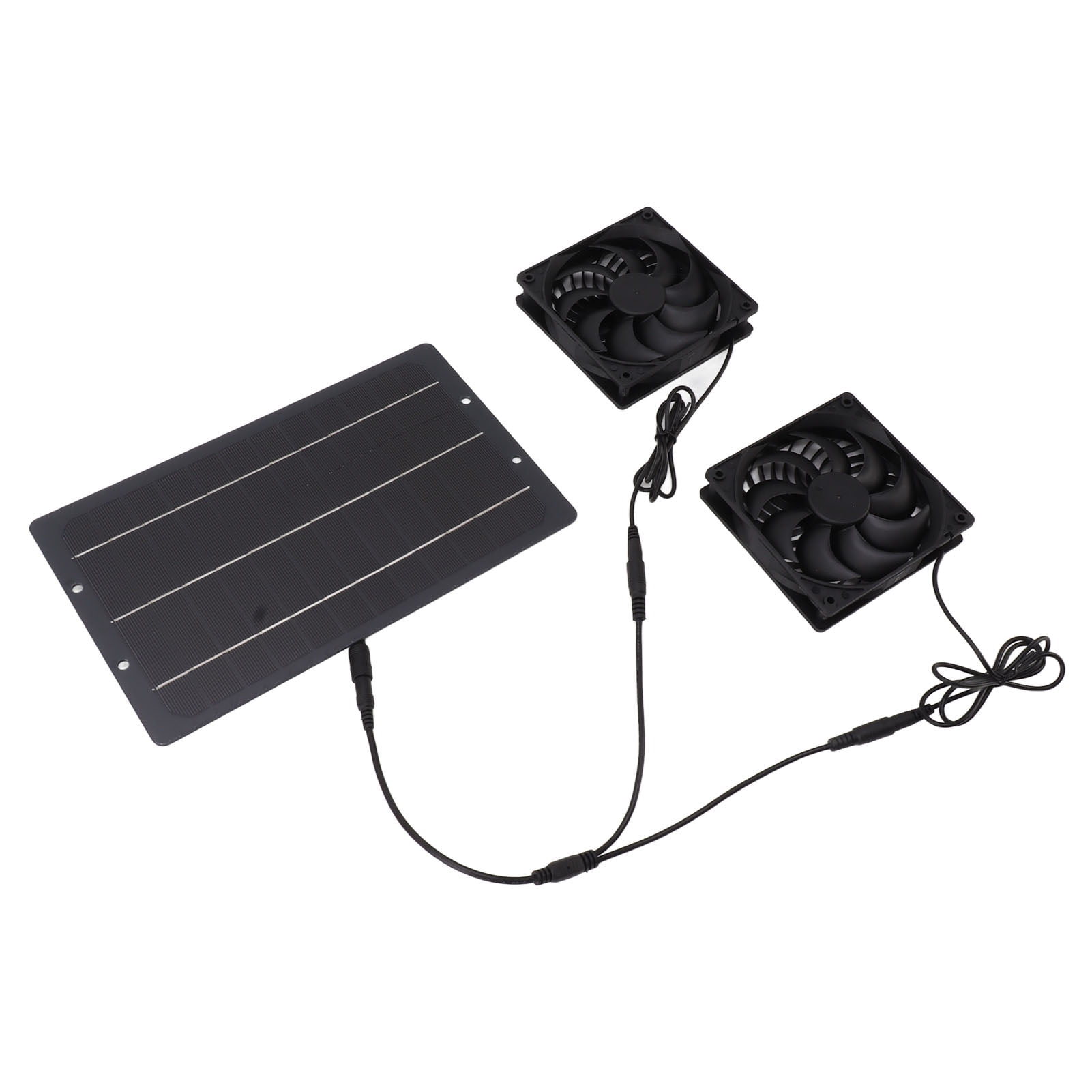 Home Gardening 10W Solar Panel Fan Kit Weatherproof Solar Powered Dual Exhaust Fan Wall Mounted