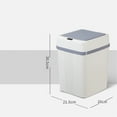 Home Gardening Trash Can 12L Smart Sensor Stable Dealing Cover Simple Style Automatic Touchless