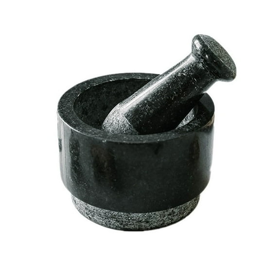 Home Garlic Pounding Jar Pestle and Mortar Marble Grinder Vintage Manual Spice Herb Crusher