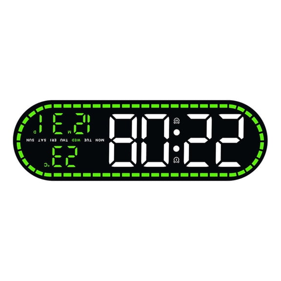 Home Geometric Clock with Temperature Sensors for Automation Systems Featuring Brightness Adjustment and Alarm