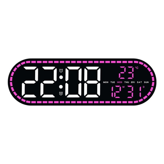 Home Geometric Clock with Temperature Sensors for Automation Systems Featuring Brightness Adjustment and Alarm