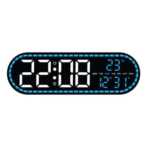 Home Geometric Clock with Temperature Sensors for Automation Systems Featuring Brightness Adjustment and Alarm